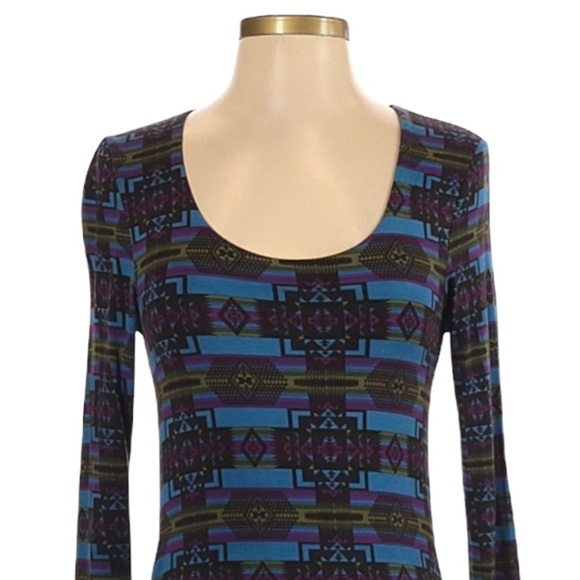 Torn by Ronny Kobo Boho Print Soft Stretch Bodycon Dress Size S - Picture 3 of 10